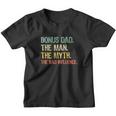 Bonus Dad The Man Myth Bad Influence Retro Gift Christmas Youth T-shirt