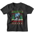 Dolphin Fish Lover Xmas Tree Ugly Santa Dolphin Christmas Gift Youth T-shirt