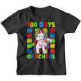 Flossing Unicorn 100 Day Of School 100 Days Smarter Girls V2 Youth T-shirt