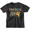 Kids 4Th Birthday 4 Year Old Girls Ice Cream Party Family Youth T-shirt