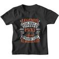 Legend 1933 Vintage 90Th Birthday Born In February 1933 Youth T-shirt