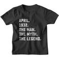 Man Myth Legend April 1932 90Th Birthday Gift 90 Years Old Gift Youth T-shirt