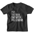 Mens Pop The Man The Myth The Legend Grandfather Best Grandpa Youth T-shirt