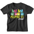 Peepin It Real Easter Bunnies Cool Boys Girls Toddler Kids Youth T-shirt