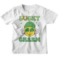 Funny St Patricks Day Lucky Charm Smile Face Kids Boys Girls Youth T-shirt