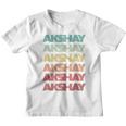 Personalized First Name Akshay Indian Boy Retro Birthday Youth T-shirt