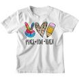 Tie Dye Peace Love Teach Teacher Appreciation Back To School Youth T-shirt