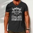 Collins Last Name Surname Tshirt Men V-Neck Tshirt