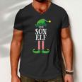 Son Elf Matching Family Group Christmas Party Pajama Men V-Neck Tshirt