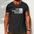 The Pitbull Face Funny Dog Pitbull Men V-Neck Tshirt