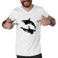 2 Orca Tshirts Men V-Neck Tshirt