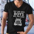 Way She Goes Boys Way She Goes Truck Trucker Men V-Neck Tshirt