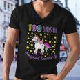 Adorable 100 Days Of Magical Learning School Unicorn Men V-Neck Tshirt