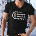 Aim Shoot Swear Repeat Archery Costume Archer Gift Archery Men V-Neck Tshirt