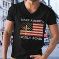 Make America Godly Again American Flag V2 Men V-Neck Tshirt