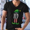 Son Elf Matching Family Group Christmas Party Pajama Men V-Neck Tshirt