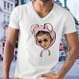 Bad Bunny-Face Men V-Neck Tshirt