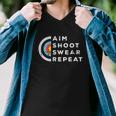 Aim Shoot Swear Repeat Archery Costume Archer Gift Archery Men V-Neck Tshirt
