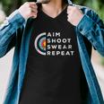 Aim Shoot Swear Repeat Archery Costume Archer Gift Archery Men V-Neck Tshirt