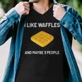 I Like Waffles Funny Belgian Waffles Lover Gift V3 Men V-Neck Tshirt