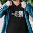 The Pitbull Face Funny Dog Pitbull Men V-Neck Tshirt