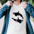 2 Orca Tshirts Men V-Neck Tshirt