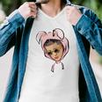 Bad Bunny-Face Men V-Neck Tshirt