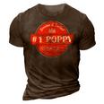 1 Poppy Men Number One Dad Grandpa Fathers Day Gifts Gift For Mens 3D Print Casual Tshirt Brown