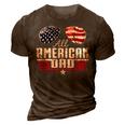 4Th Of July Family Matching All American Dad American Flag 3D Print Casual Tshirt Brown