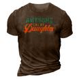 Awesome Like My Daughter For Dad On Fathers Day 3D Print Casual Tshirt Brown