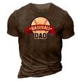 Baseball Dad Sport Coach Gifts Father Ball T 3D Print Casual Tshirt Brown