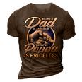 Being Is A Dad An Honor Being A Poppa Is Priceless Gift Gift For Mens 3D Print Casual Tshirt Brown