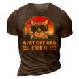 Best Cat Dad Ever Bump Fit Fathers Day Gift Daddy For Men 3D Print Casual Tshirt Brown