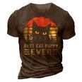 Best Cat Pappy Ever Bump Fit Fathers Day Gift Dad For Men 3D Print Casual Tshirt Brown