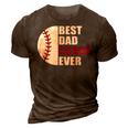 Best Dad Coach Ever Baseball Fathers Day Baseball Dad Coach Gift For Mens 3D Print Casual Tshirt Brown