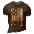 Best Farmer Dad Ever With Us American Flag Fathers Day 3D Print Casual Tshirt Brown