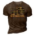 Best Mom Ever Camo American Flag Gift For Womens 3D Print Casual Tshirt Brown