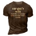 Car Guys Wife Definition Funny Enthusiast Racer Mechanic 3D Print Casual Tshirt Brown