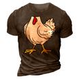 Chicken Body Costume Animal Thanksgiving Halloween  3D Print Casual Tshirt Brown