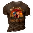 Chicken Dad Best Cluckin Dad Ever Proud Daddy Farmer Gift For Mens 3D Print Casual Tshirt Brown