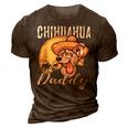 Chihuahua Daddy Dog Dad Father Gift 3D Print Casual Tshirt Brown