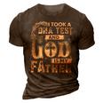 Christian I Took A Dna Test And God Is My Father Gospel Pray 3D Print Casual Tshirt Brown