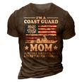 Coast Guard Mom American Flag Military Family Gift Gift For Womens 3D Print Casual Tshirt Brown