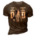 Dad A Sons First Hero A Daughters First Love Fathers Day 3D Print Casual Tshirt Brown