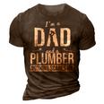 Dad And Plumber Nothing Scares Me Father Plumber Gift For Mens 3D Print Casual Tshirt Brown