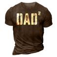 Dad Squared Daddy Of 2 Hilarious Funny Fathers Day Men Gift For Mens 3D Print Casual Tshirt Brown