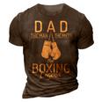 Dad The Man The Myth The Boxing Legend Sport Fighting Boxer 3D Print Casual Tshirt Brown