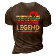 Dad The Man The Myth The Cycling Legend Funny Cyclist Gift For Mens 3D Print Casual Tshirt Brown