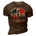 Dad The Man The Myth The Dominican Legend Dominican Republic Gift For Mens 3D Print Casual Tshirt Brown