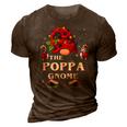 Family Xmas Pajama Poppa Gnome Buffalo Plaid Matching 3D Print Casual Tshirt Brown